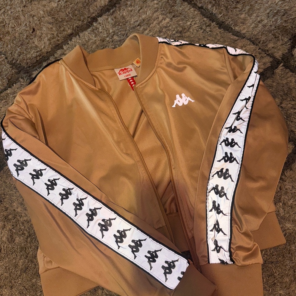 Kappa Camel Track Jacket with Logo Accents